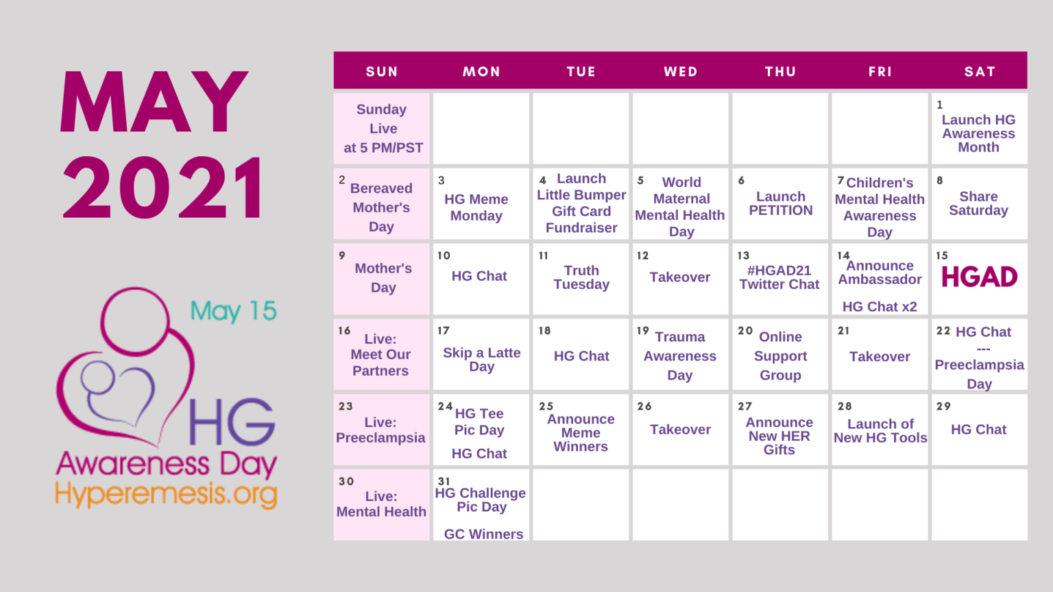 HG Awareness Day HER Foundation