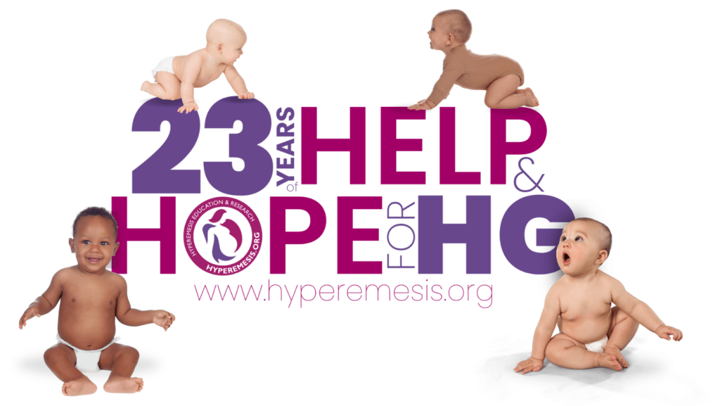 23 years of help and hope for HG with four babies at corners
